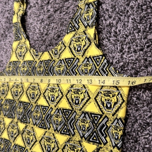 H & M Bright Yellow and Black Tiger Print Mini Tank Dress - Picture 9 of 13